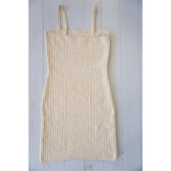 House Of Harlow 1960 Fisherman Cable Knit Sweater Dress, Size L - Picture 6 of 7